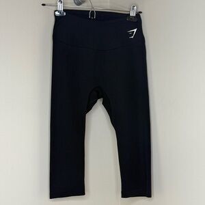 New Gymshark Midnight Black Knee Shorts | Women’s Activewear Long Biker Shorts